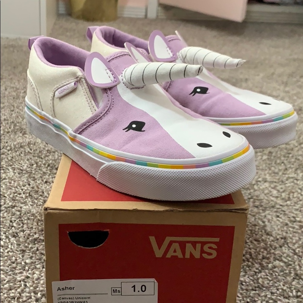 Girls Asher Unicorn Vans